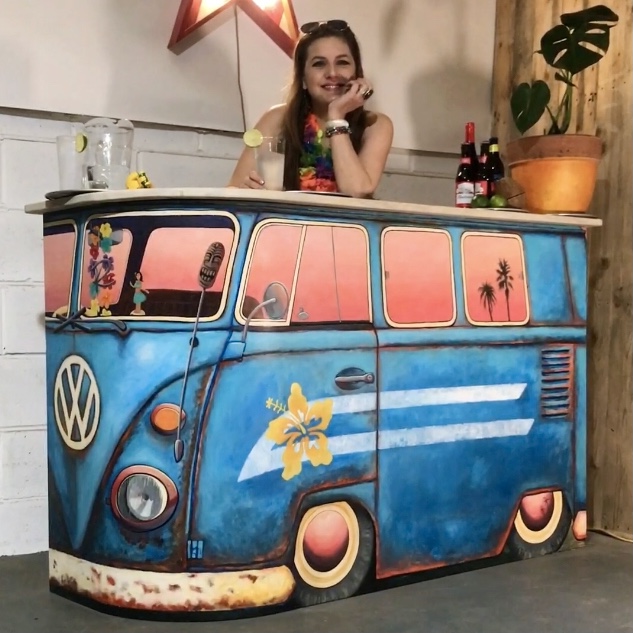 The Tiki Surf Bus Bar Is Finished!